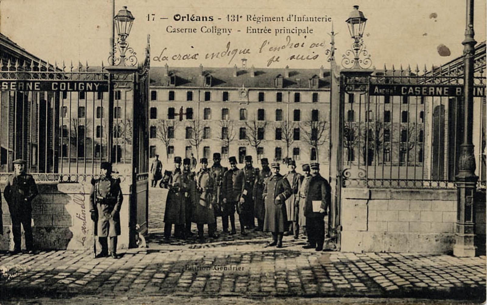 Quartier Châtillon, rue Eugène Vignat : carte postale (s.d.). Editeur : Louis Lenormand. Cote 2Fi436. Archives municipales d'Orléans.