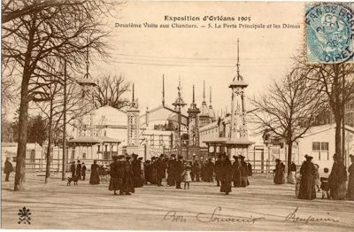 Exposition dOrléans de 1905 : carte postale [1905]. Editeur : Marcel Marron. Cote 2Fi1268. Archives municipales d'Orléans.