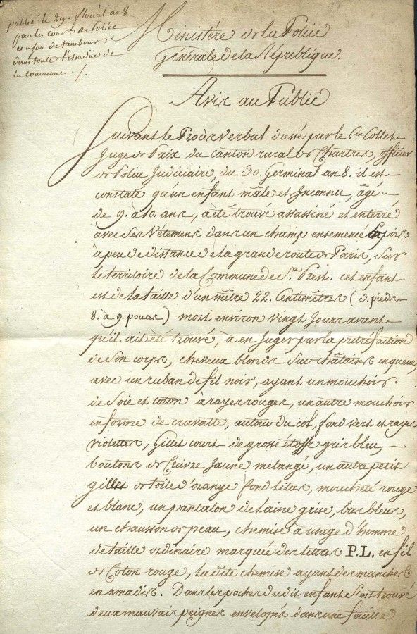 Signalements, recherches et demandes de renseignements