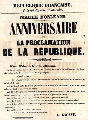 Anniversaire de la proclamation de la République. (AMO, 15Fi359)