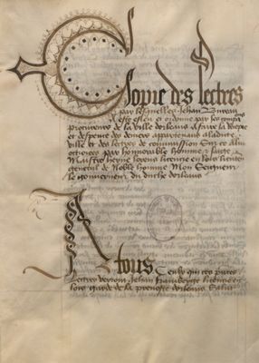 Comptes de forteresse (1454-1456). 1 registre sur parchemin. AMO, CC664