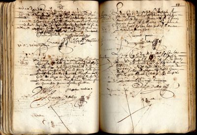 Registre paroissial. (1612-1618). AMO, GG13