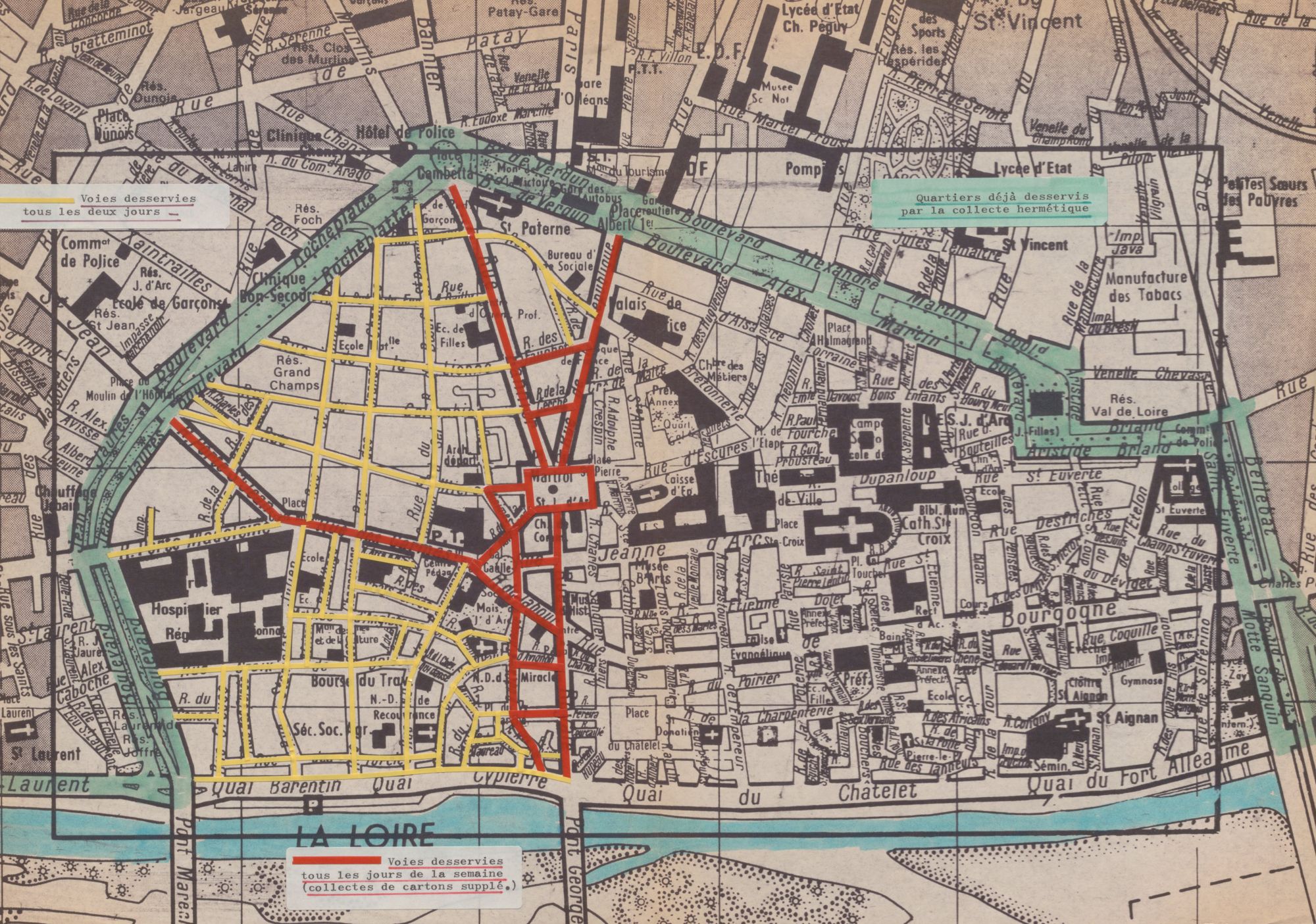 Collecte hermétique, secteur ouest. Plan. 1984. AMO 6O10.