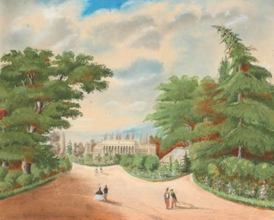 Jardin des plantes d'Orléans. 19e siècle. Pastel. E. Guettet. Orléans, Musée des Beaux-Arts, MO283 © François Lauginie