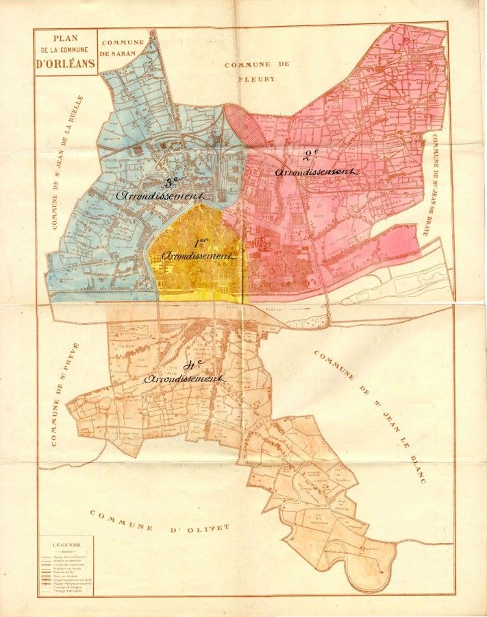 Plan des arrondissements de police