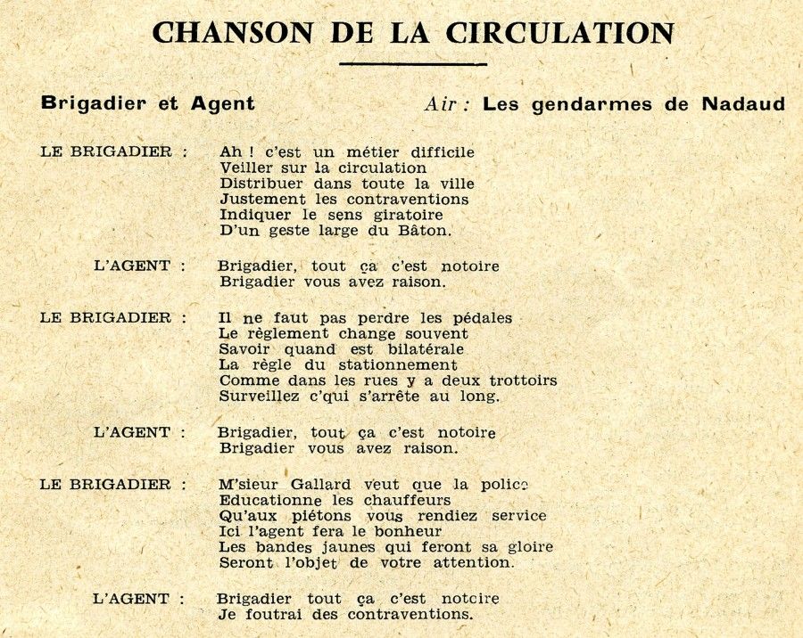 Chanson de la circulation