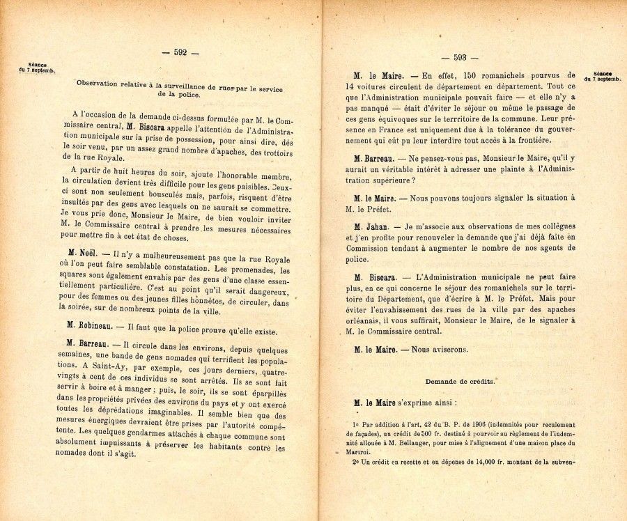 Conseil Municipal : Surveillance de rues par le service de la police