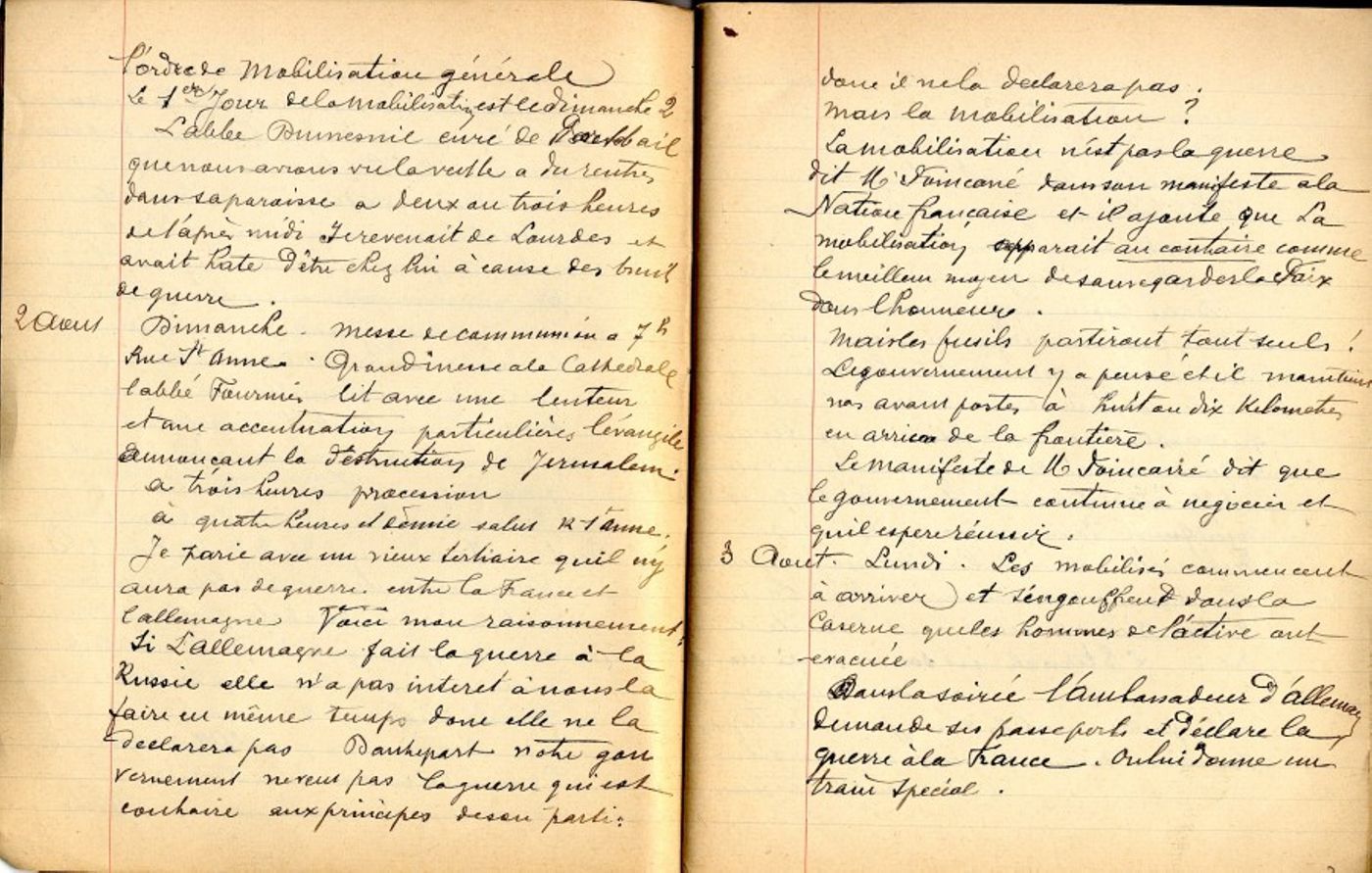 Cahiers et correspondances numérisés