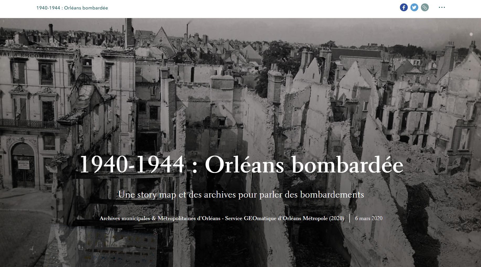 1940 et 1944 : une story map et des archives pour raconter les bombardements