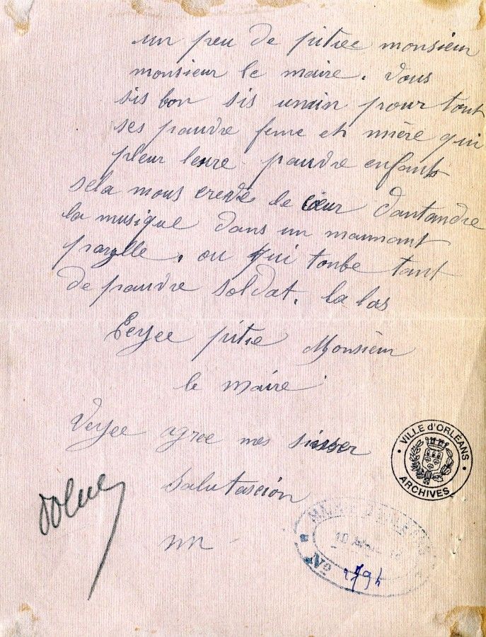 Demande de cessation des bals clandestins au débit de boisson Girard, 7 avril 1918 (1J415) - 2