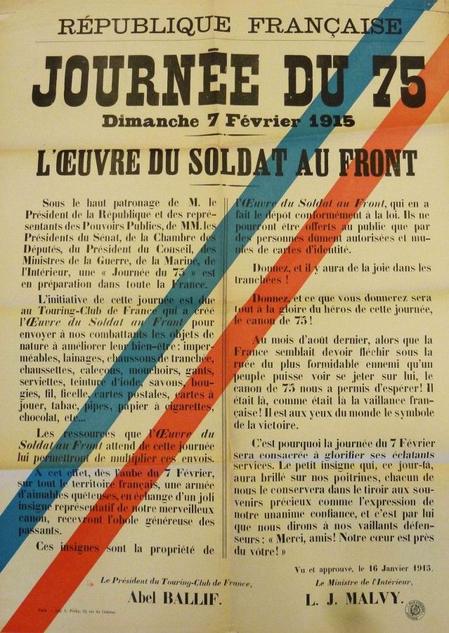 Journée du 75, dimanche 7 février 1915 (4H55)