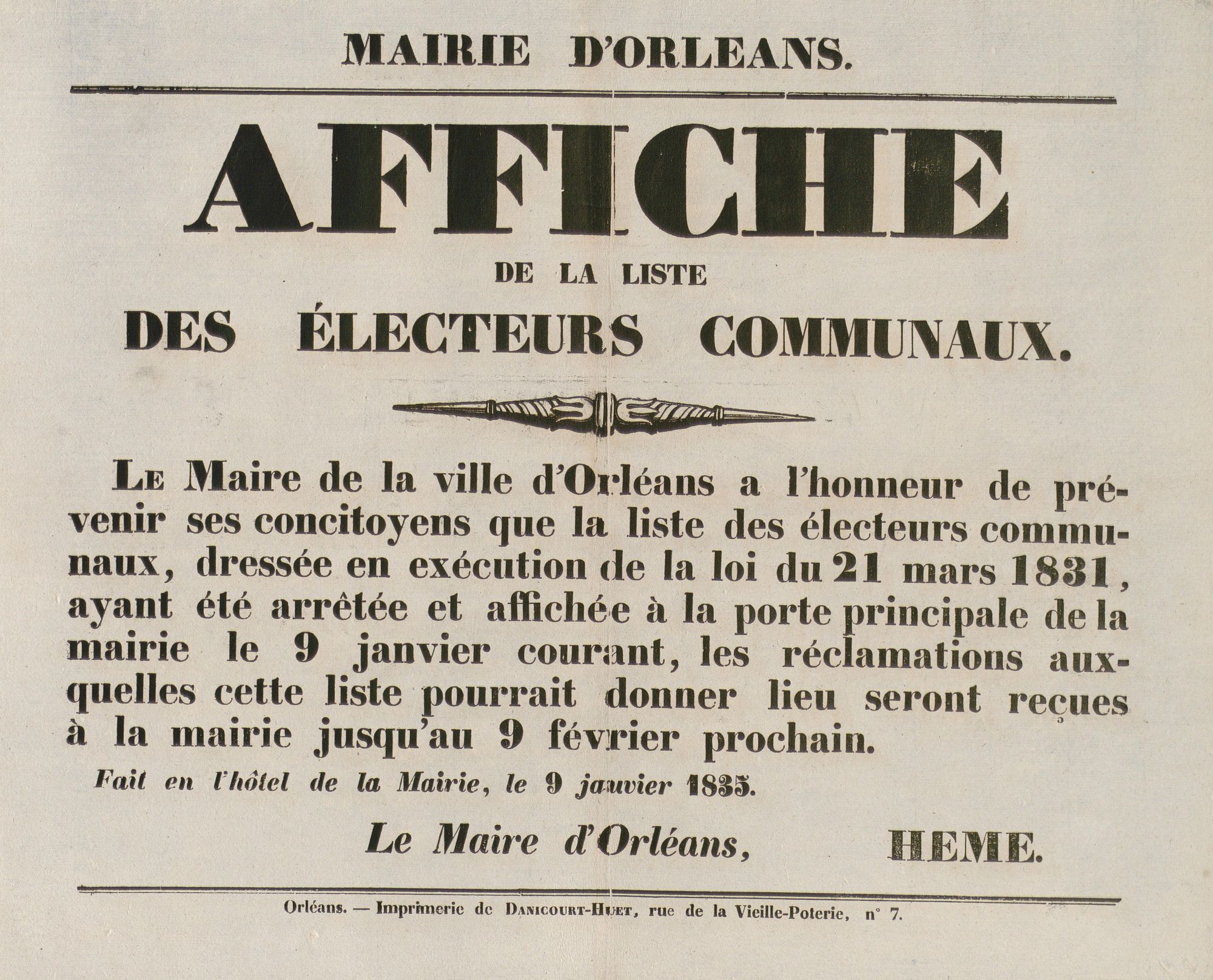 Affiches administratives