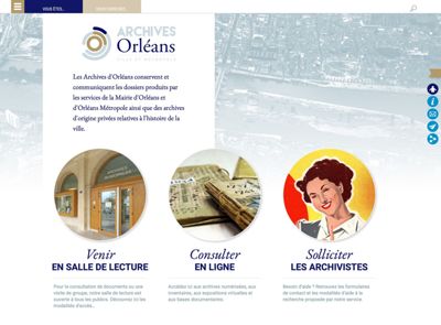 Interface renouvelée de archives.orleans-metropole.fr (2021)