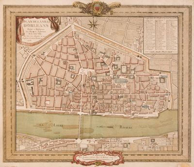Plan de la ville d'Orléans