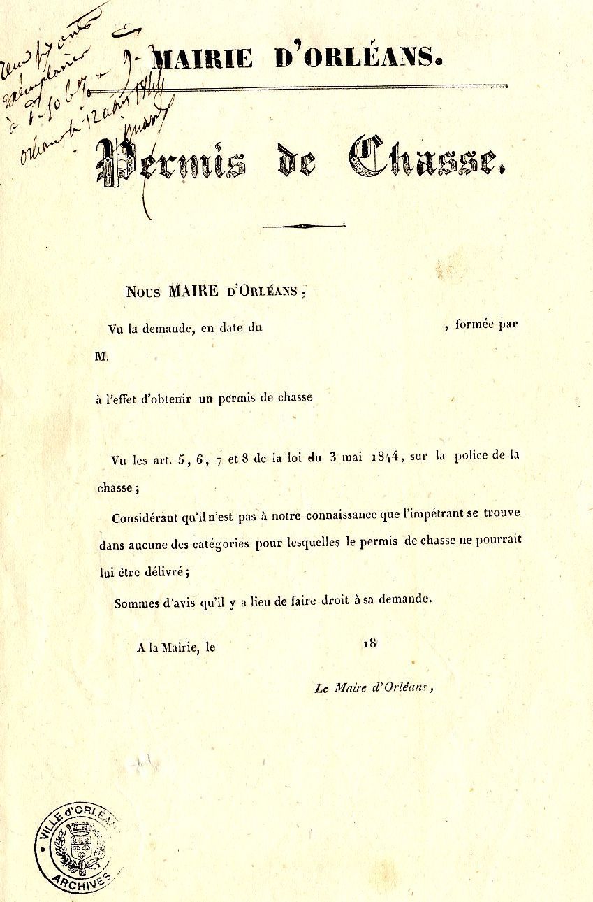 Permis de chasse