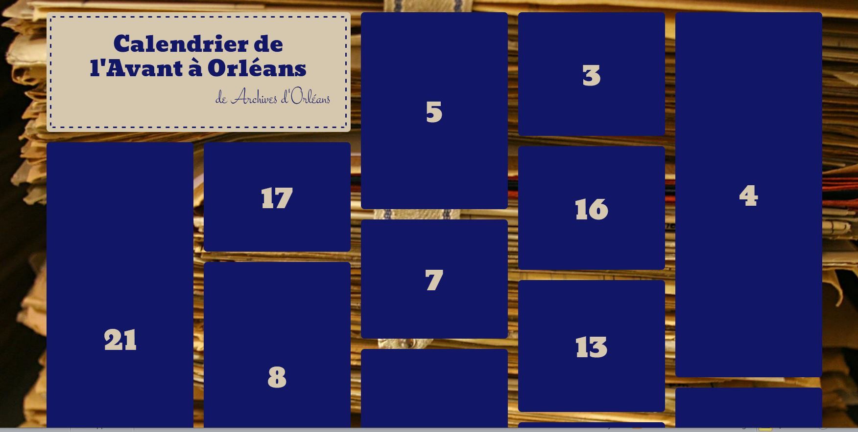 Un calendrier de l'avant d'Orléans !