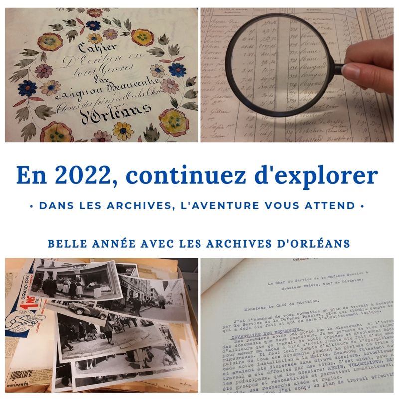 Carte de vœux 2022 des Archives d'Orléans