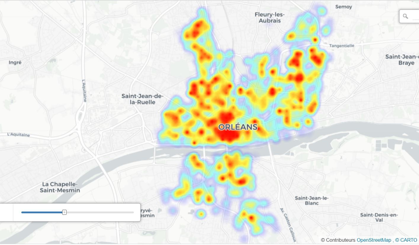 Visualisation dynamique des permis de construire de 1945 à 2007