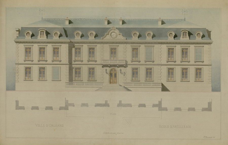 Êcole d'artillerie, quai du Fort-Alleaume par Ferdinand Farcinade (101Fi6)