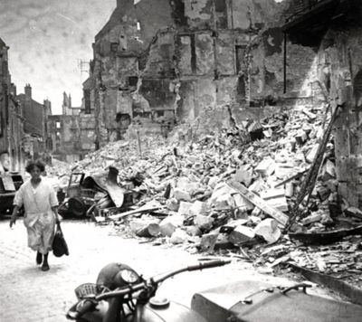 rue de la Vieille-Poterie après les bombardements de 1940