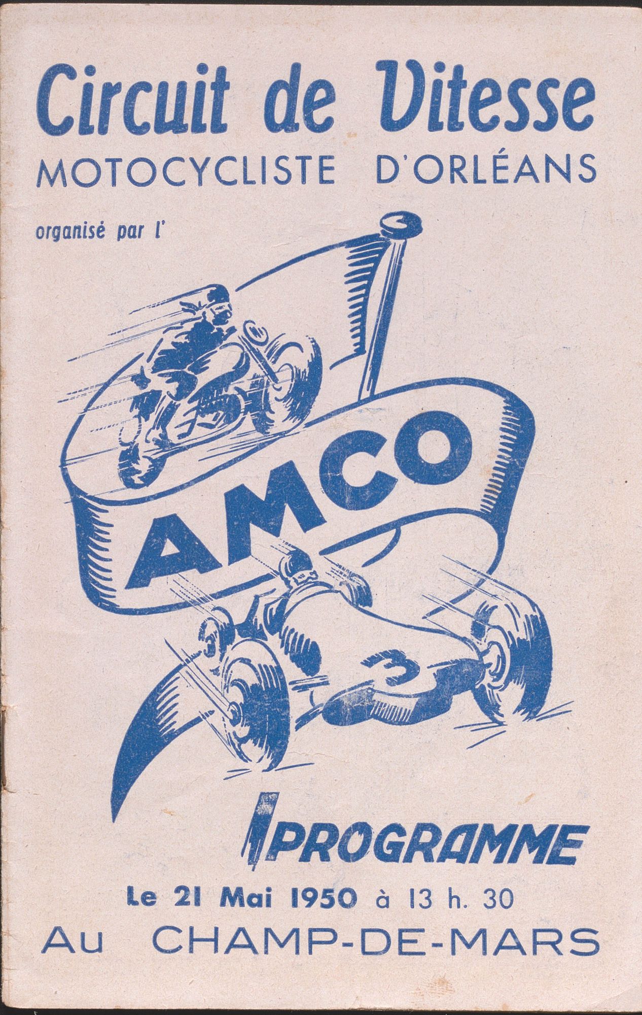 Programmes du Circuit de vitesse motocycliste d’Orléans 