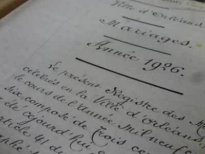 Registre de mariage de 1926, extrait (AMO, 2E460)
